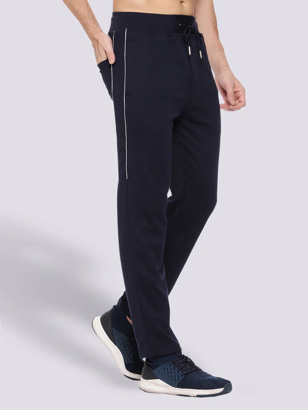 Stylish Blue Cotton Track Pant For Men - Image 4