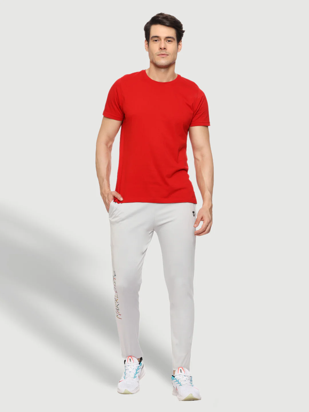 Rapid Dry Grey Solid Track Pant for Men - Image 6