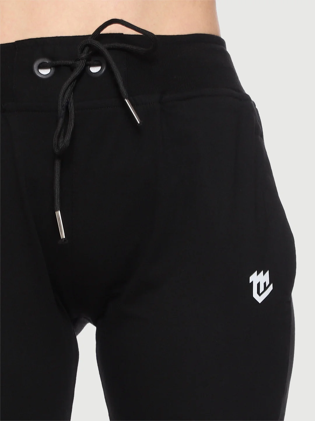 Bell Bottom Black Cotton Track Pant For Women - Image 5