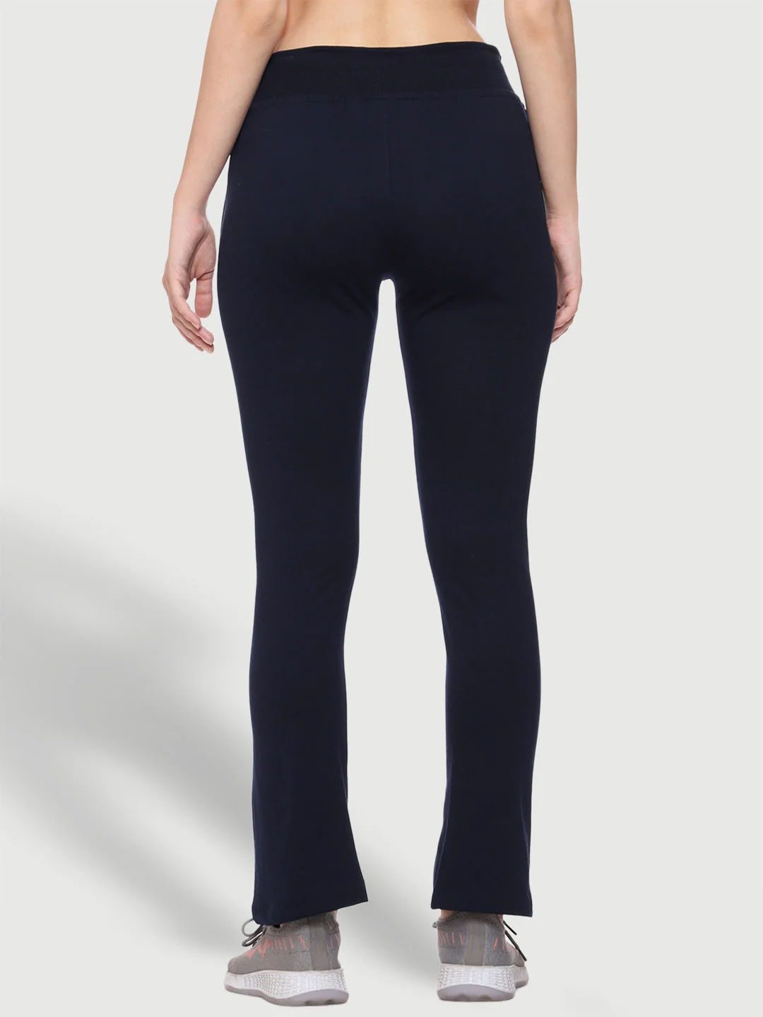 Blue Bell Bottom Cotton Track Pant For Women - Image 5