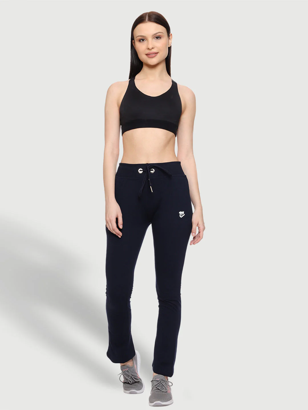 Blue Bell Bottom Cotton Track Pant For Women - Image 6