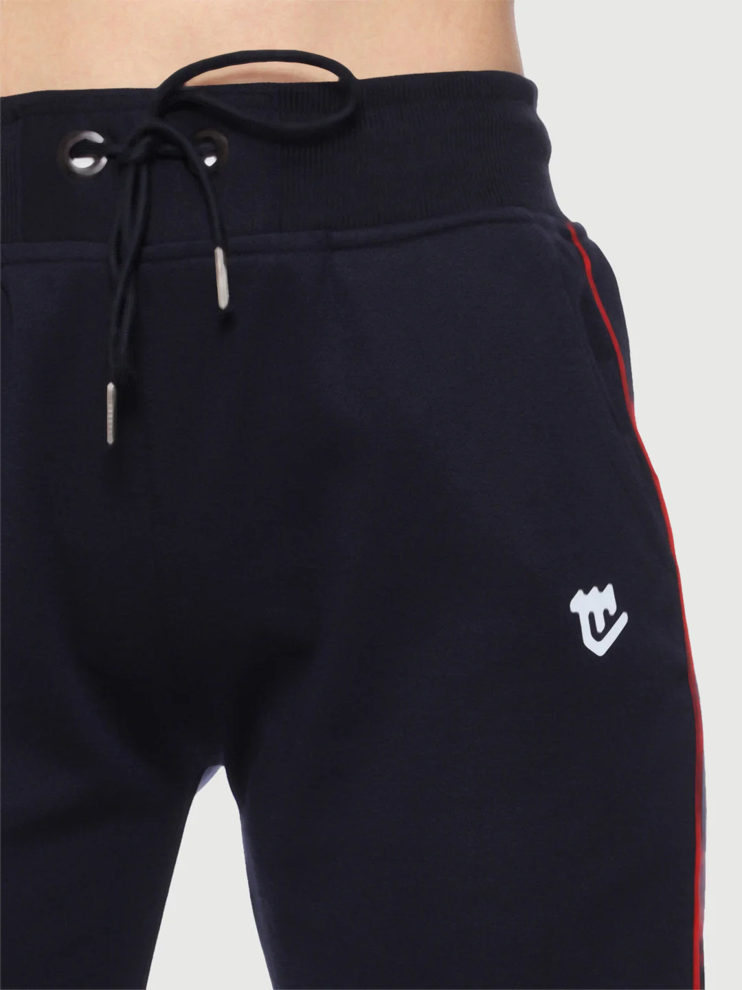 Stylish Striped Blue Cotton Track Pant For Women - Image 4