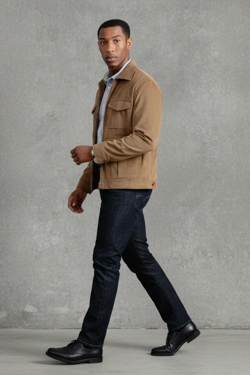 Corduroy Cargo Jacket for Men - Image 4